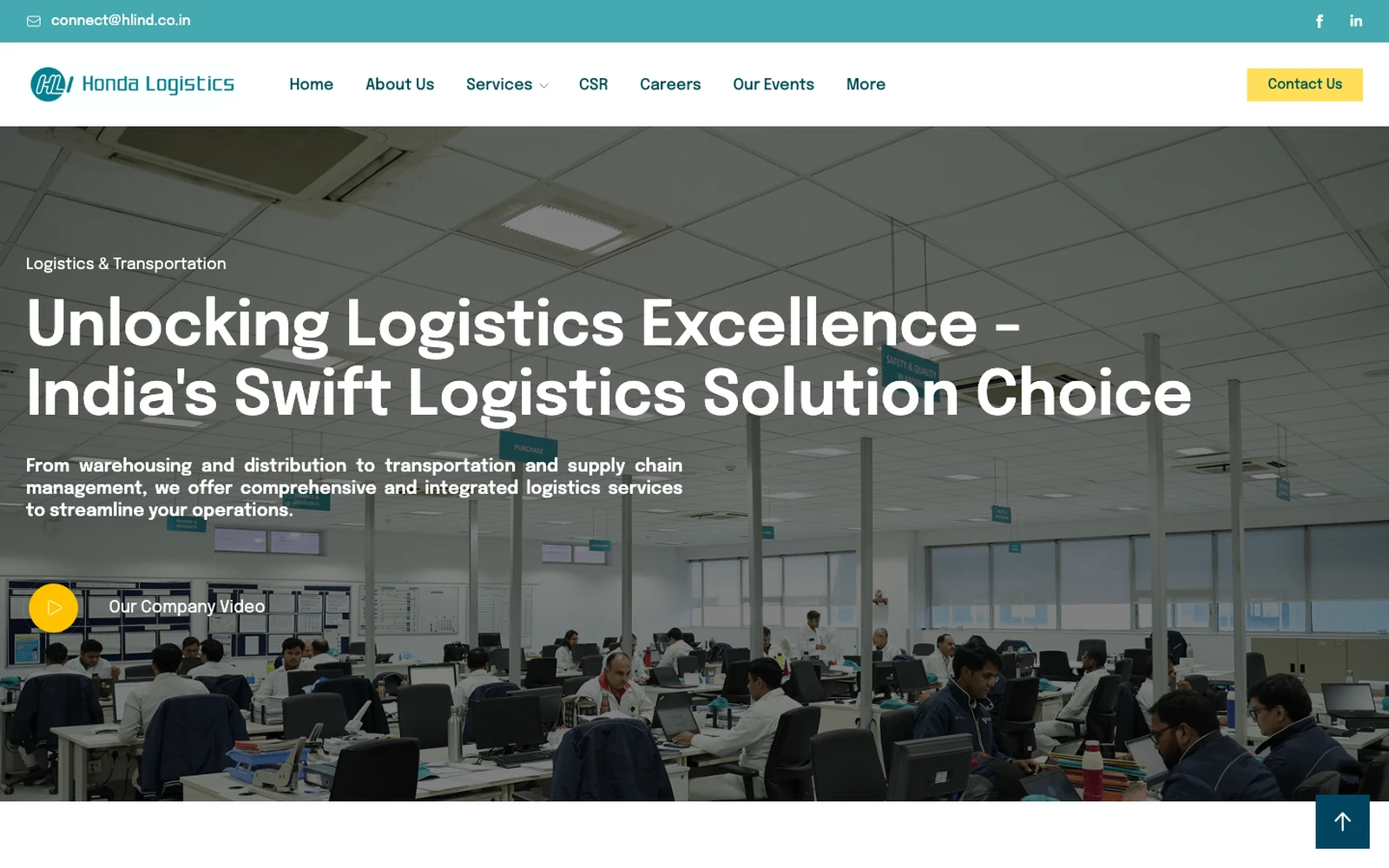 Honda Logistics India | Corporate Website Case Study | Rightlabs ...
